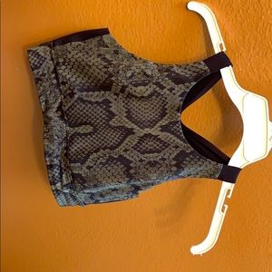 Varley Active wear Sherman snake skin bra